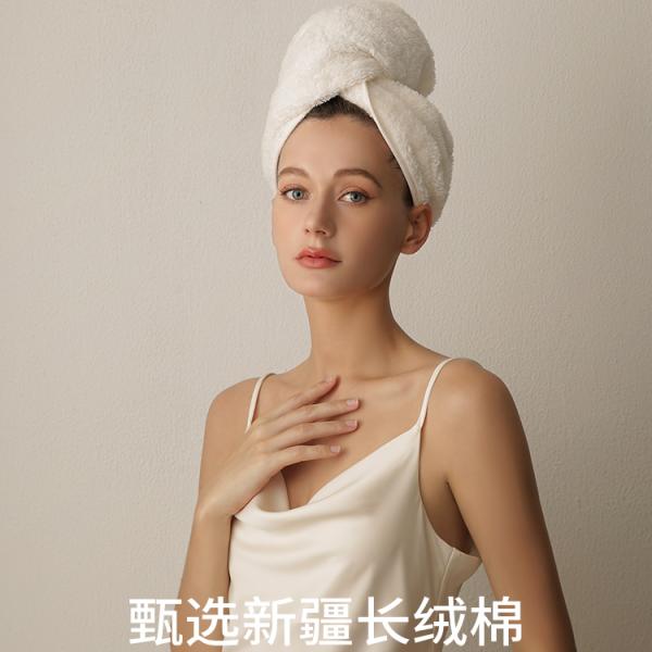 ZZO STUDIOS 10A抗菌新疆长绒棉宽尾速吸干发帽