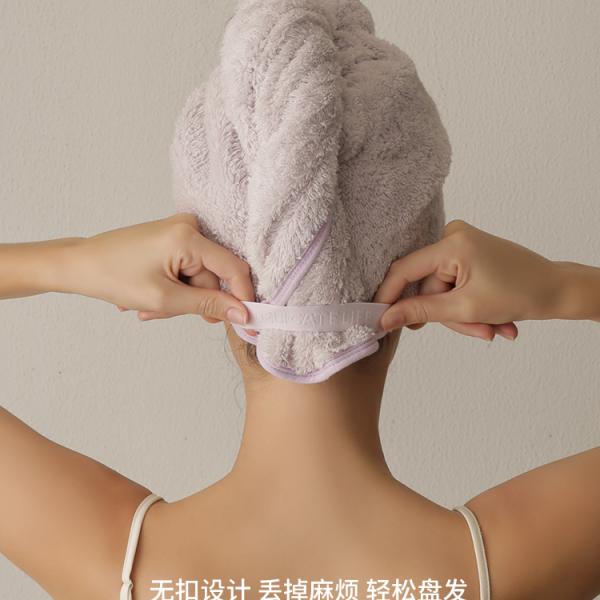 ZZO STUDIOS 10A抗菌新疆长绒棉宽尾速吸干发帽