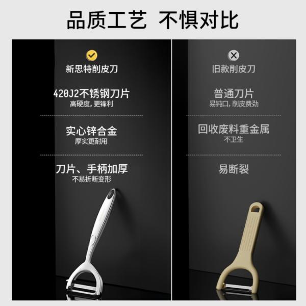 Secite新思特不锈钢刨刀两支装